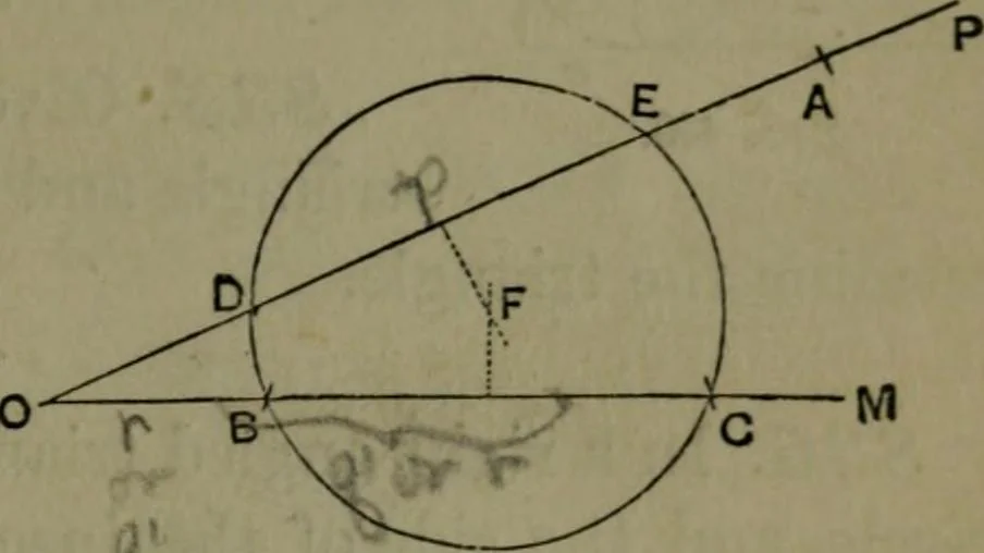 An illustration from A treatise on special or elementary geometry, 1877, leaf 304