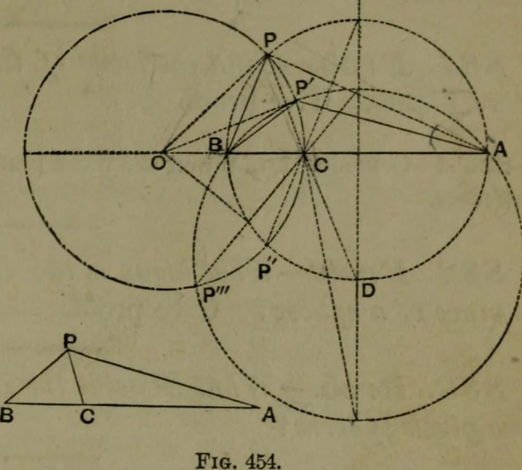 An illustration from A treatise on special or elementary geometry, 1877, leaf 314