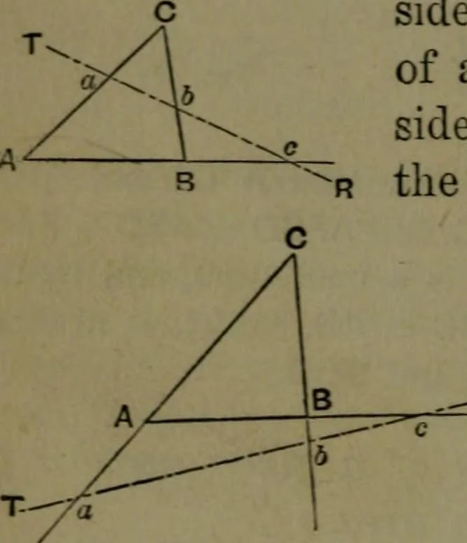 An illustration from A treatise on special or elementary geometry, 1877, leaf 325