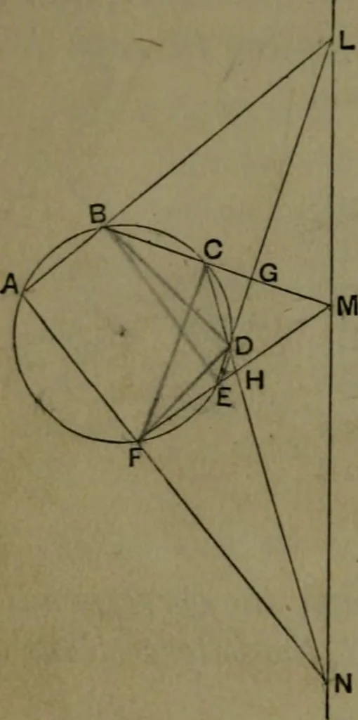 An illustration from A treatise on special or elementary geometry, 1877, leaf 337