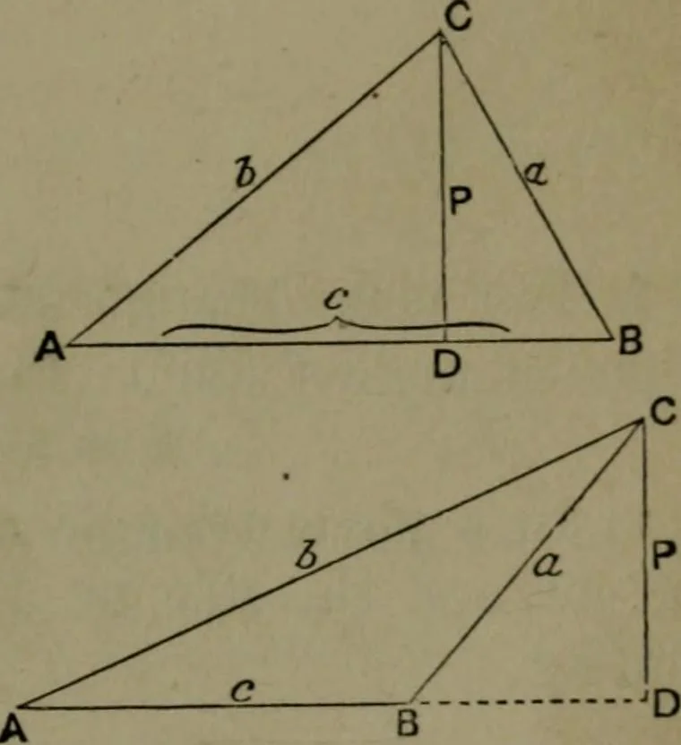 An illustration from A treatise on special or elementary geometry, 1877, leaf 408
