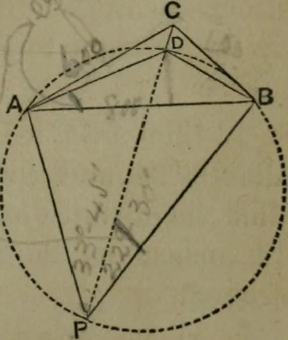An illustration from A treatise on special or elementary geometry, 1877, leaf 416