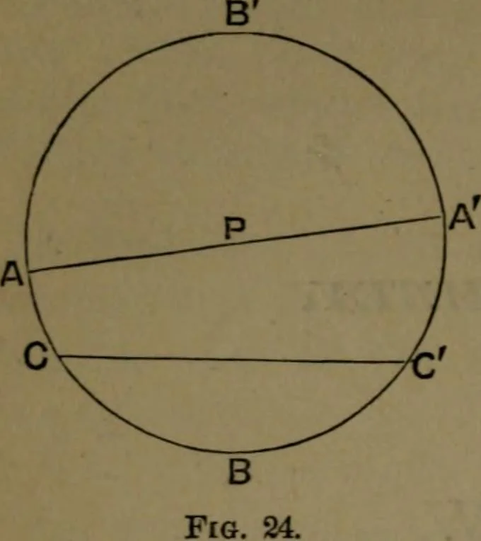 An illustration from A treatise on special or elementary geometry, 1877, leaf 419