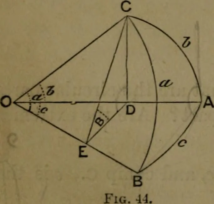 An illustration from A treatise on special or elementary geometry, 1877, leaf 429