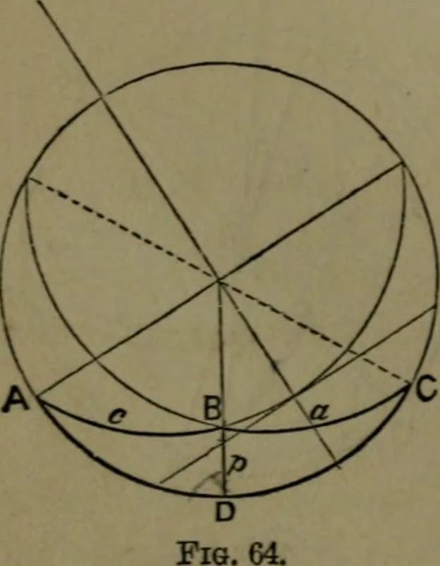 An illustration from A treatise on special or elementary geometry, 1877, leaf 443