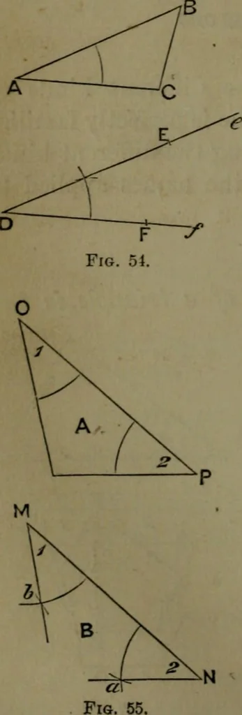 An illustration from A treatise on special or elementary geometry, 1877, leaf 53