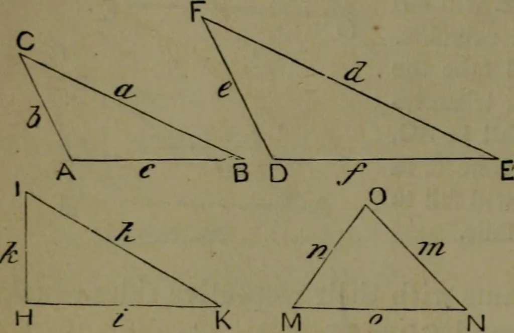 An illustration from A treatise on special or elementary geometry, 1877, leaf 61