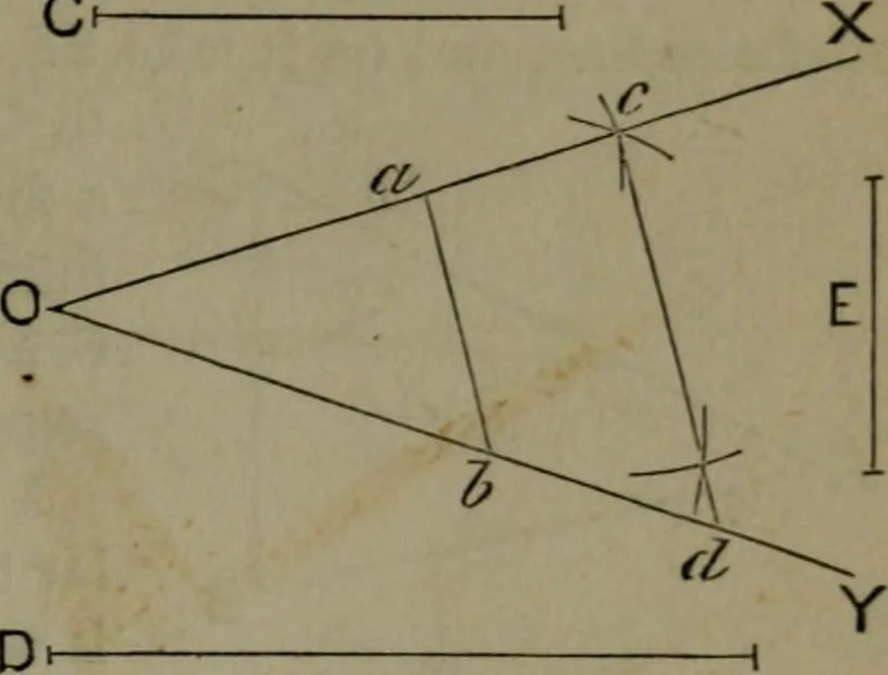 An illustration from A treatise on special or elementary geometry, 1877, leaf 62