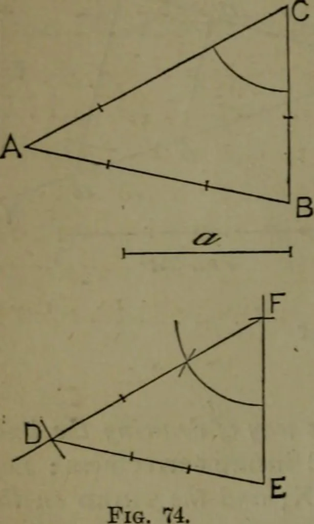 An illustration from A treatise on special or elementary geometry, 1877, leaf 63