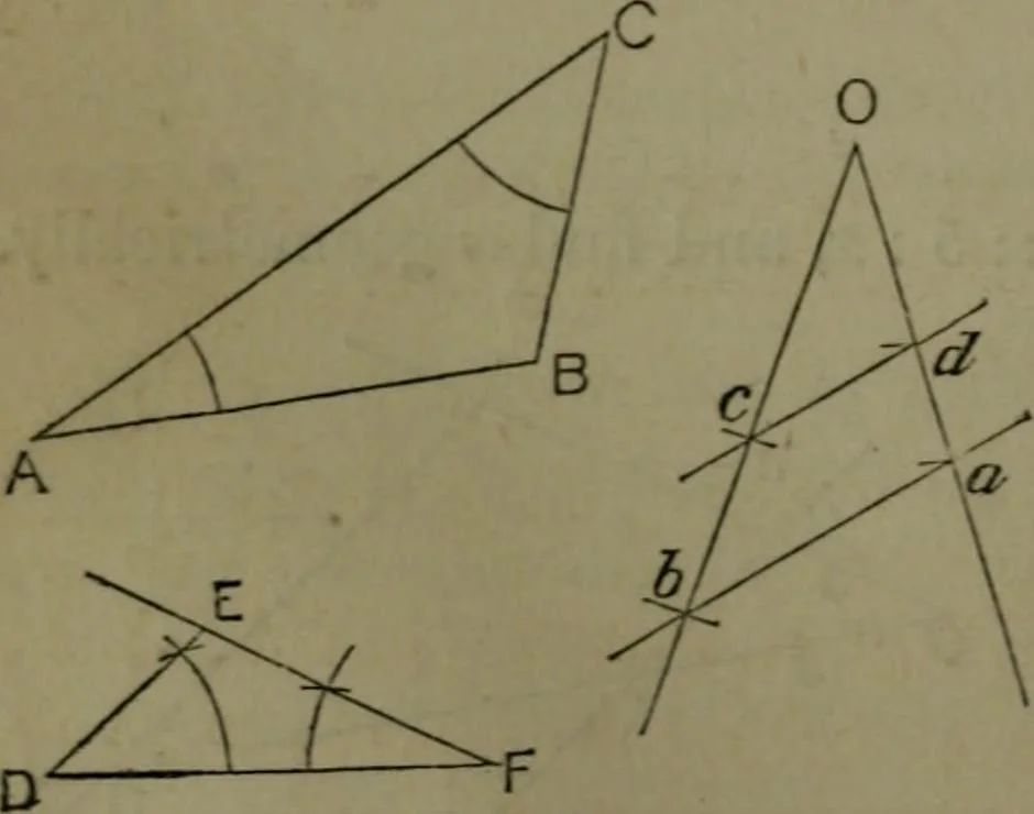 An illustration from A treatise on special or elementary geometry, 1877, leaf 63