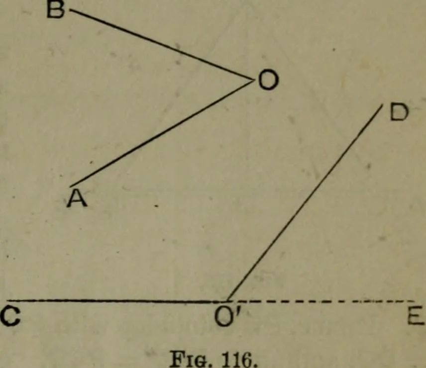 An illustration from A treatise on special or elementary geometry, 1877, leaf 88