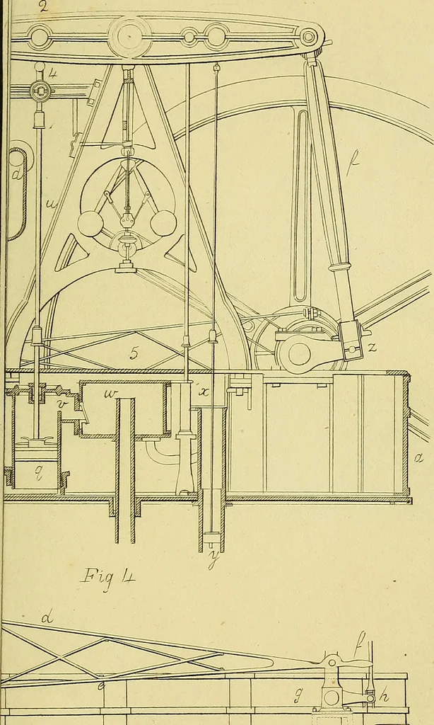 An illustration from Treatise on the steam engine, 1839, leaf 352