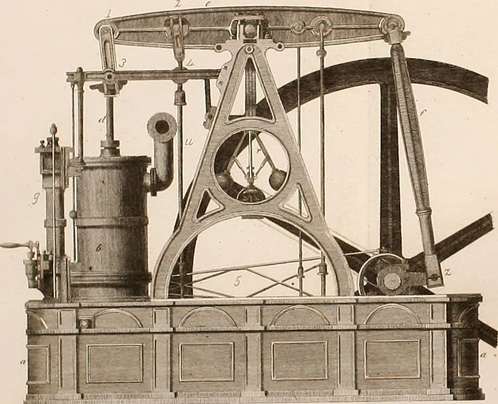 An illustration from Treatise on the steam engine, 1839, leaf 354