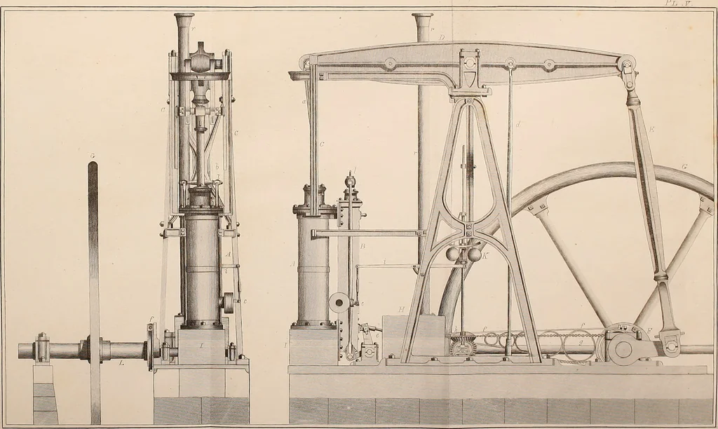 An illustration from Treatise on the steam engine, 1839, leaf 362