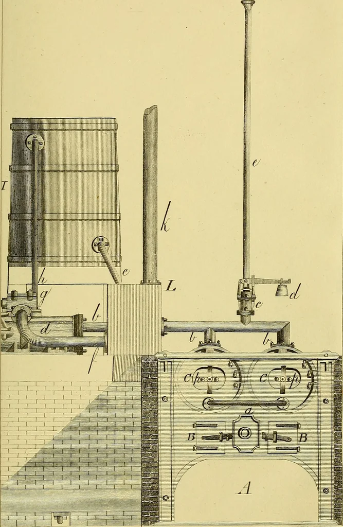 An illustration from Treatise on the steam engine, 1839, leaf 364