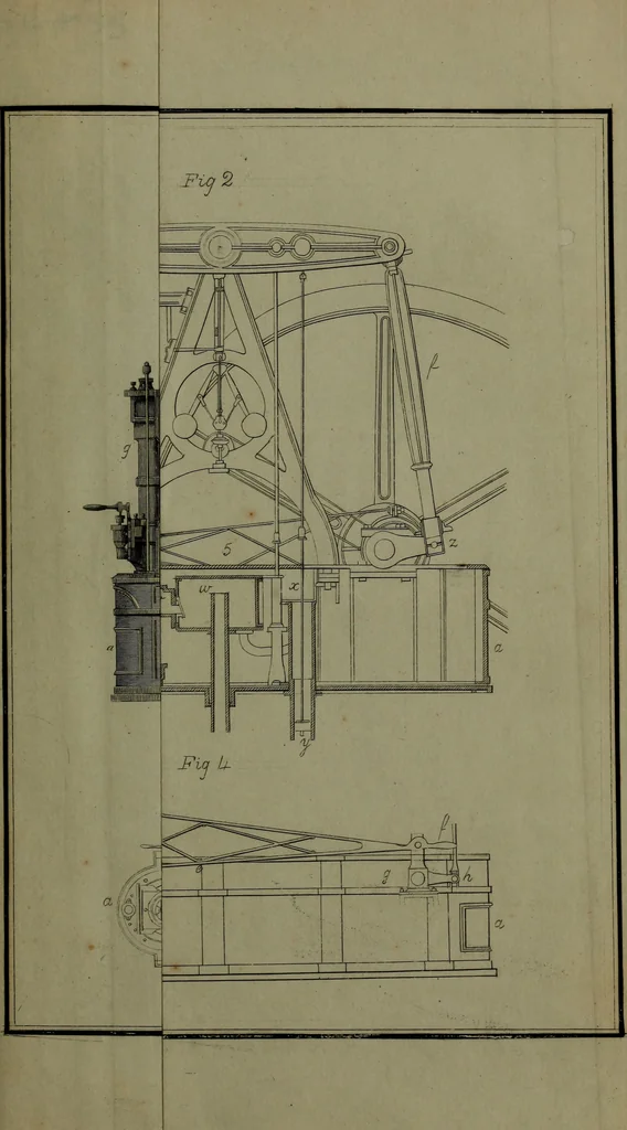 An illustration from Treatise on the steam engine, 1830, leaf 340