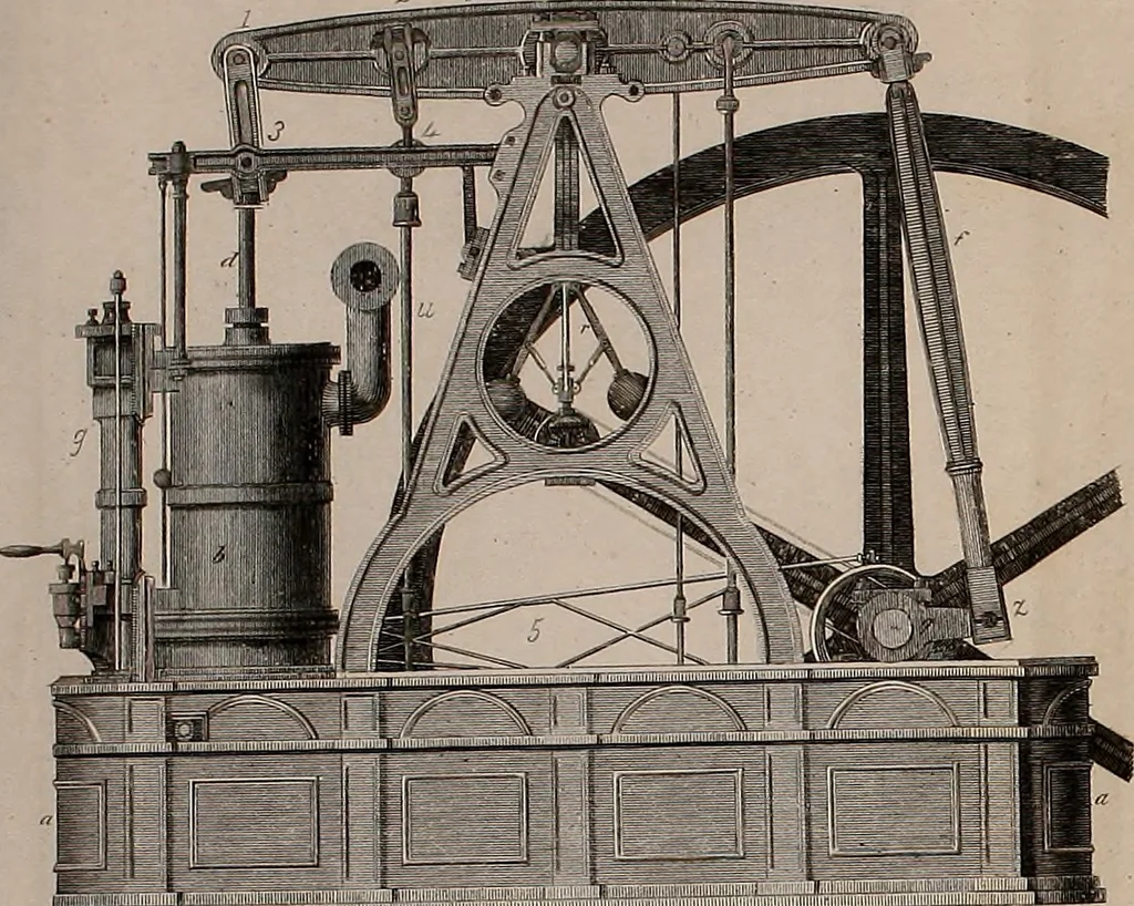 An illustration from Treatise on the steam engine, 1830, leaf 342