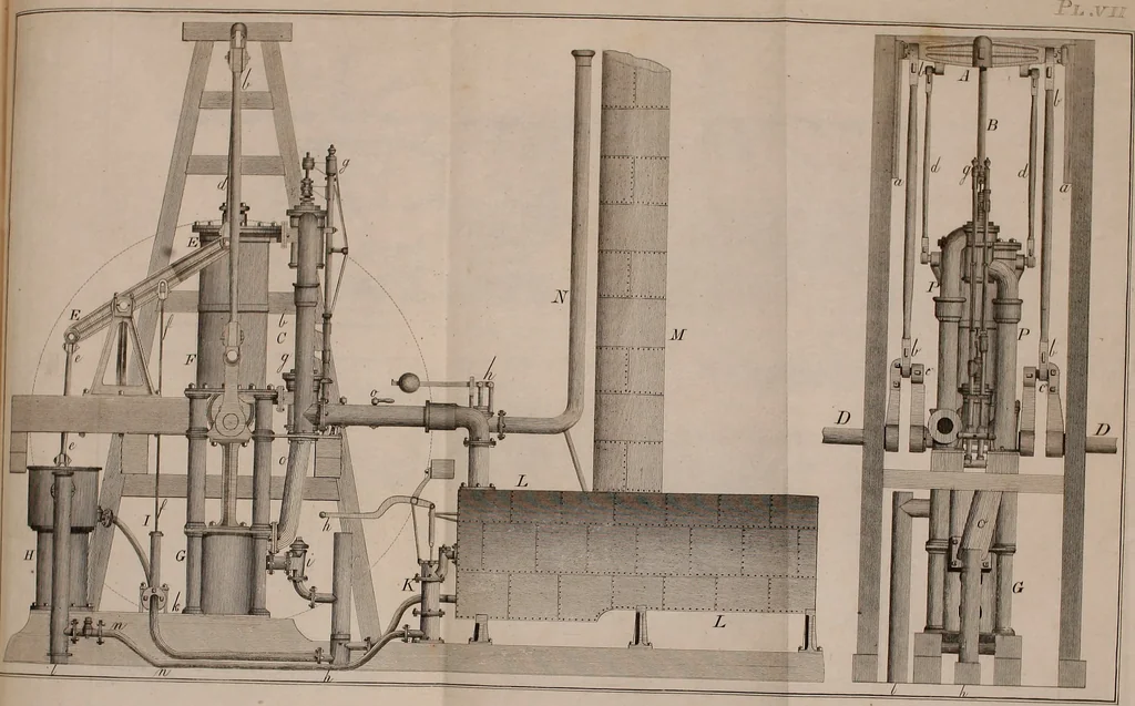 An illustration from Treatise on the steam engine, 1830, leaf 358