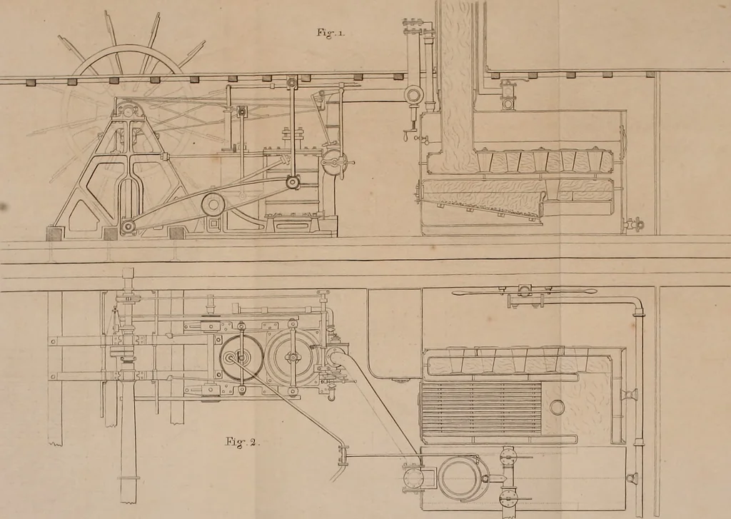 An illustration from Treatise on the steam engine, 1830, leaf 362