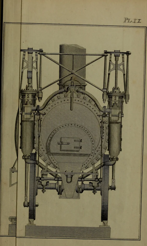 An illustration from Treatise on the steam engine, 1830, leaf 364