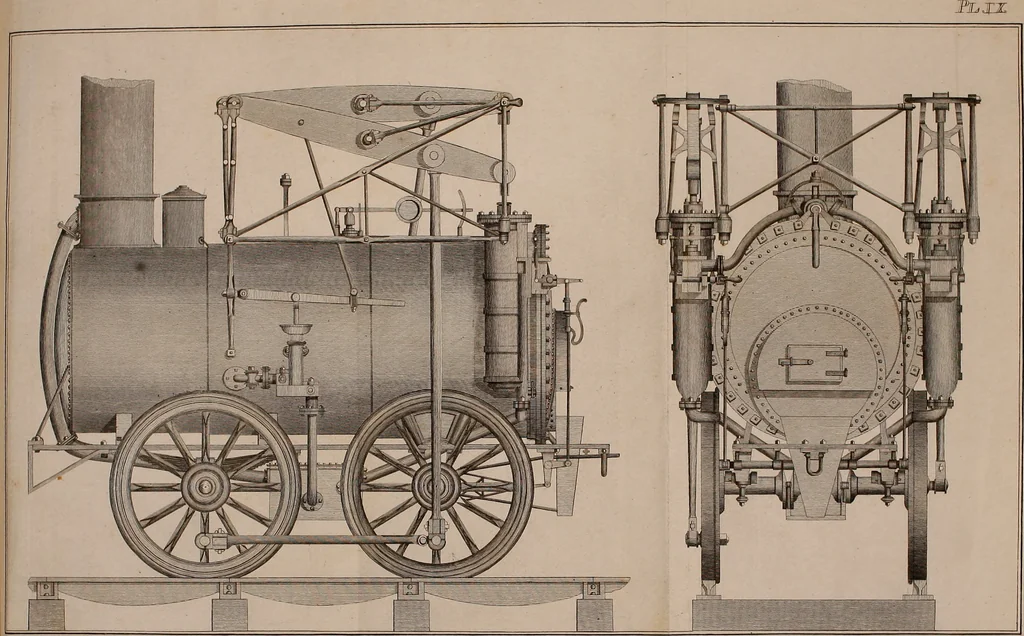 An illustration from Treatise on the steam engine, 1830, leaf 366