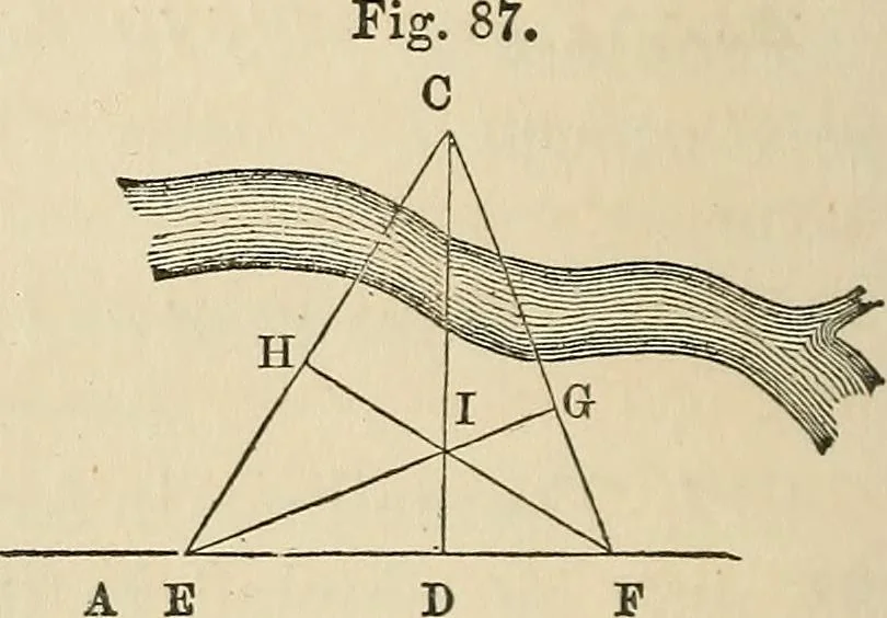 An illustration from A treatise on surveying ; in which the theory and practice are fully explained, 1860, leaf 129