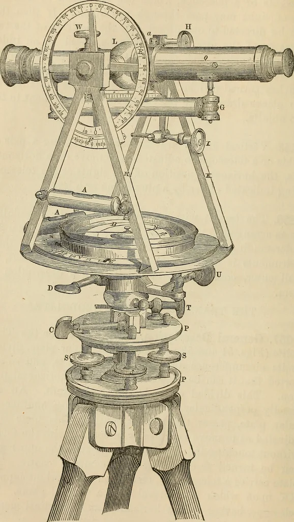 An illustration from A treatise on surveying ; in which the theory and practice are fully explained, 1860, leaf 87