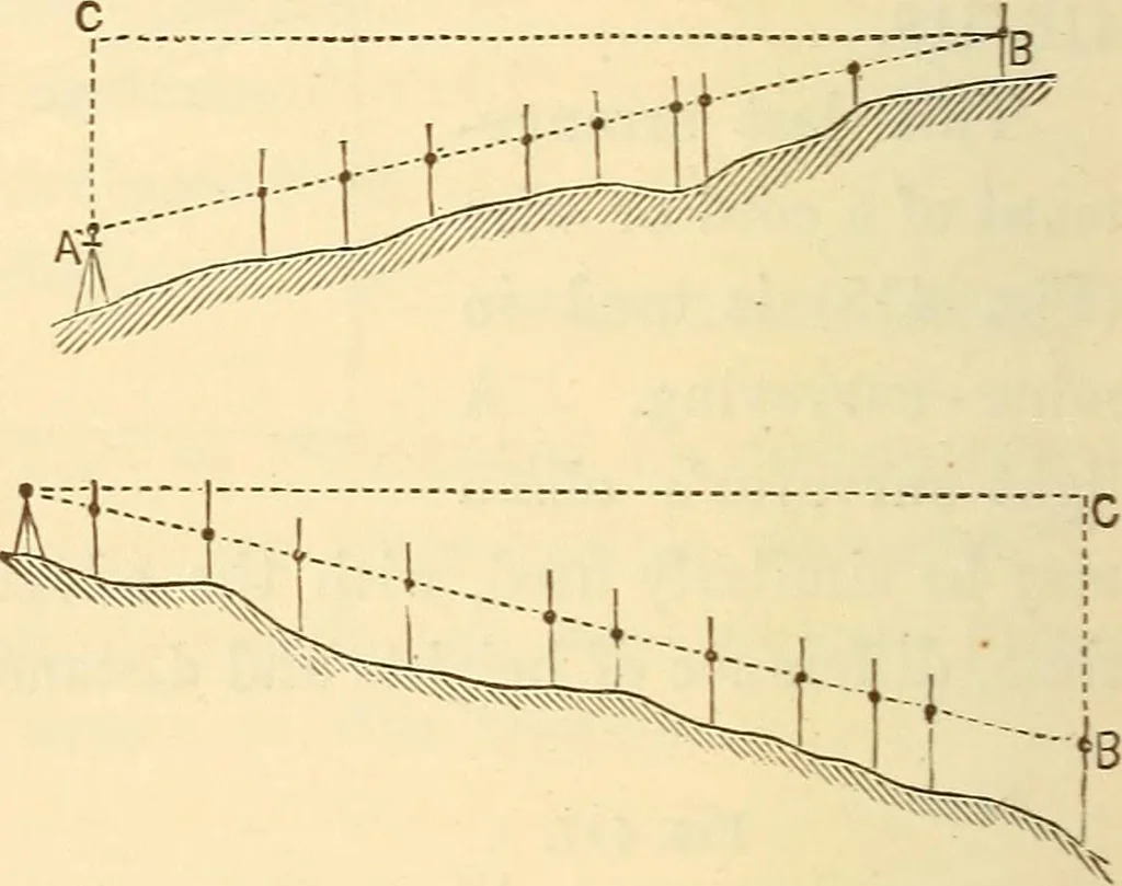 An illustration from A treatise on surveying, comprising the theory and the practice ;, 1887, leaf 403
