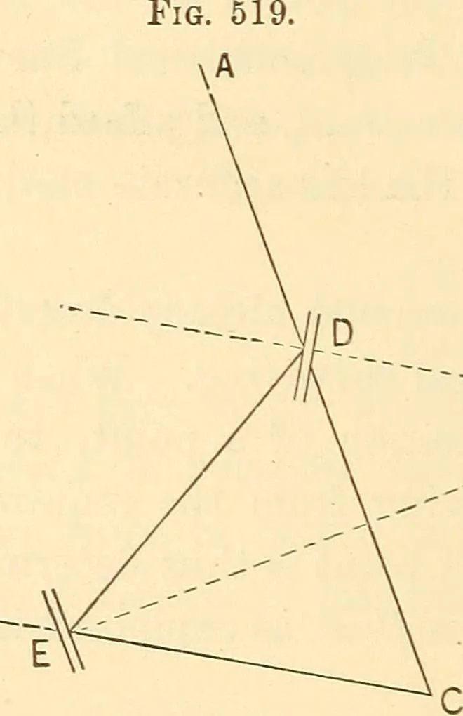 An illustration from A treatise on surveying, comprising the theory and the practice ;, 1887, leaf 487