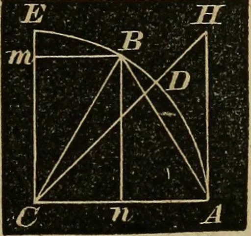 An illustration from A treatise on surveying and navigation: uniting the theoretical, the practical, and the educational features of these subjects, 1852, leaf 52