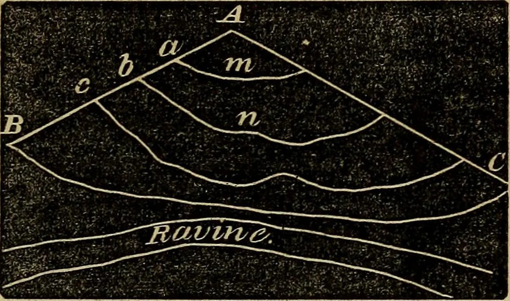 An illustration from A treatise on surveying and navigation: uniting the theoretical, practical, and educational features of these subjects, 1857, leaf 168