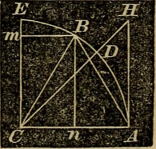 An illustration from A treatise on surveying and navigation: uniting the theoretical, practical, and educational features of these subjects, 1857, leaf 50