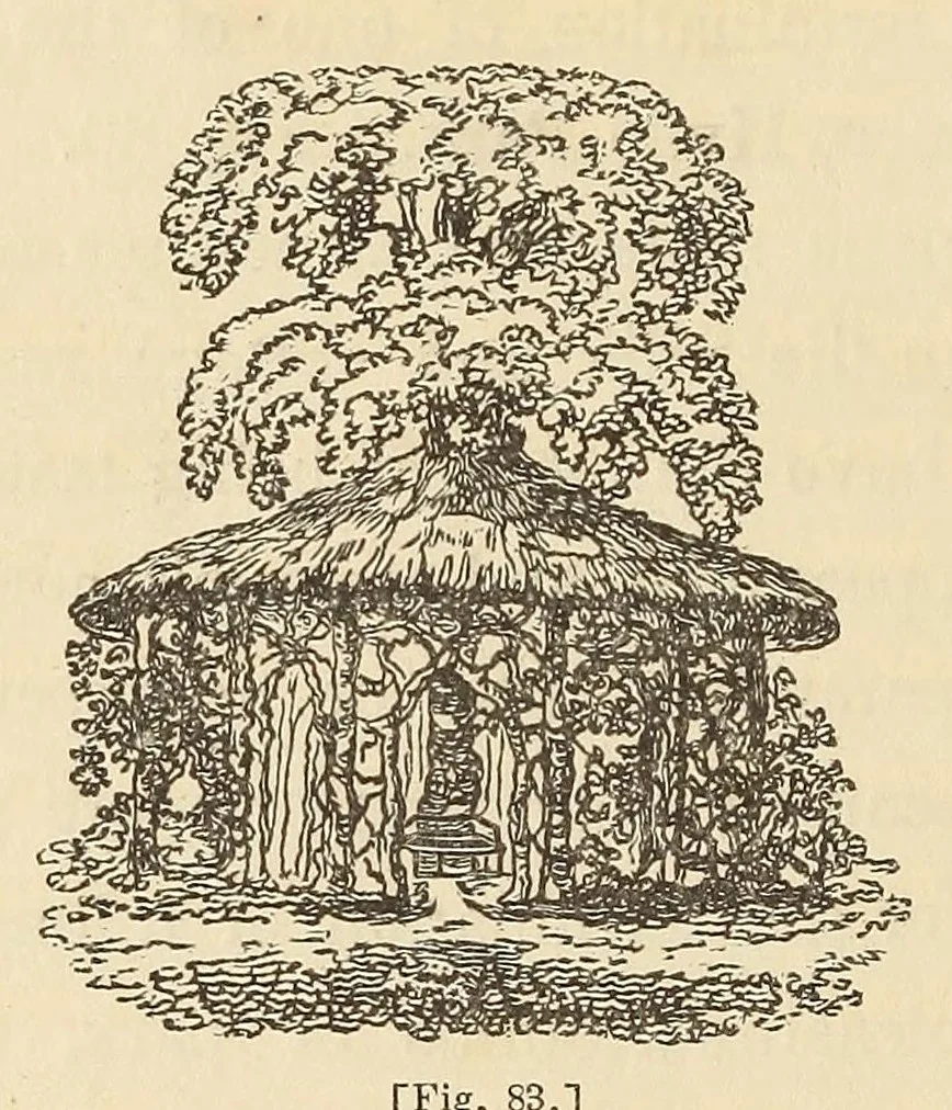 An illustration from A treatise on the theory and practice of landscape gardening, adapted to North America; with a view to the improvement of country residences. Comprising historical notices and general principles of the art, directions for laying out gardens and arranging plantations, the description and cultivation of hardy trees, decorative accompaniments to the house and grounds, the formation of pieces of artificial water, flower gardens, etc., with remarks on rural architecture, 1844, leaf 472