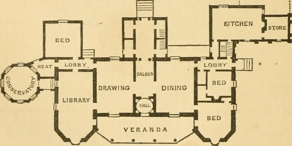 An illustration from A treatise on the theory and practice of landscape gardening, adapted to North America; with a view to the improvement of country residences. Comprising historical notices and general principles of the art, directions for laying out grounds and arranging plantations, the description and cultivation of hardy trees, decorative accompaniments to the house and grounds, the formation of pieces of artificial water, flower gardens, etc. with remarks on rural architecture .., 1841, leaf 357