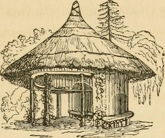 An illustration from A treatise on the theory and practice of landscape gardening, adapted to North America; with a view to the improvement of country residences. Comprising historical notices and general principles of the art, directions for laying out grounds and arranging plantations, the description and cultivation of hardy trees, decorative accompaniments to the house and grounds, the formation of pieces of artificial water, flower gardens, etc. with remarks on rural architecture .., 1841, leaf 398