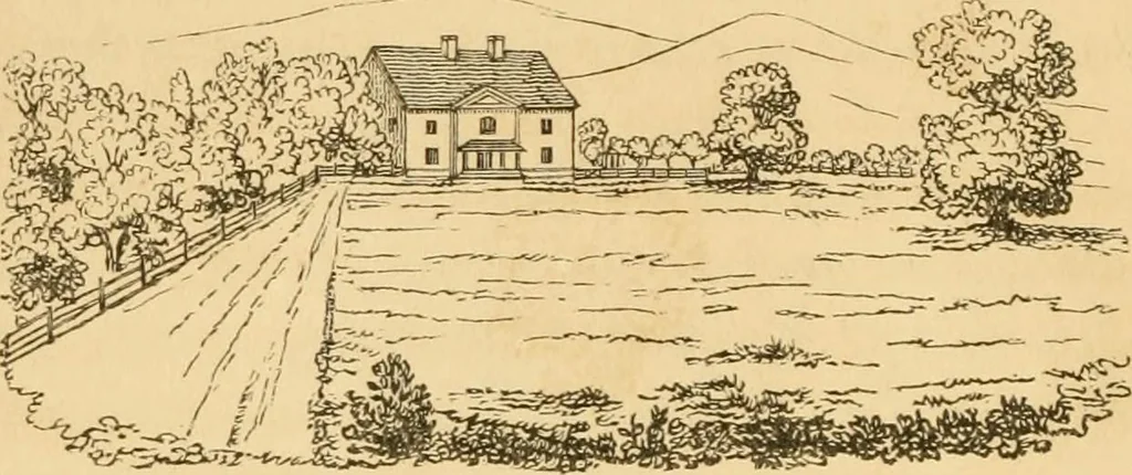 An illustration from A treatise on the theory and practice of landscape gardening, adapted to North America; with a view to the improvement of country residences. Comprising historical notices and general principles of the art, directions for laying out grounds and arranging plantations, the description and cultivation of hardy trees, decorative accompaniments to the house and grounds, the formation of pieces of artificial water, flower gardens, etc. with remarks on rural architecture .., 1841, leaf 73