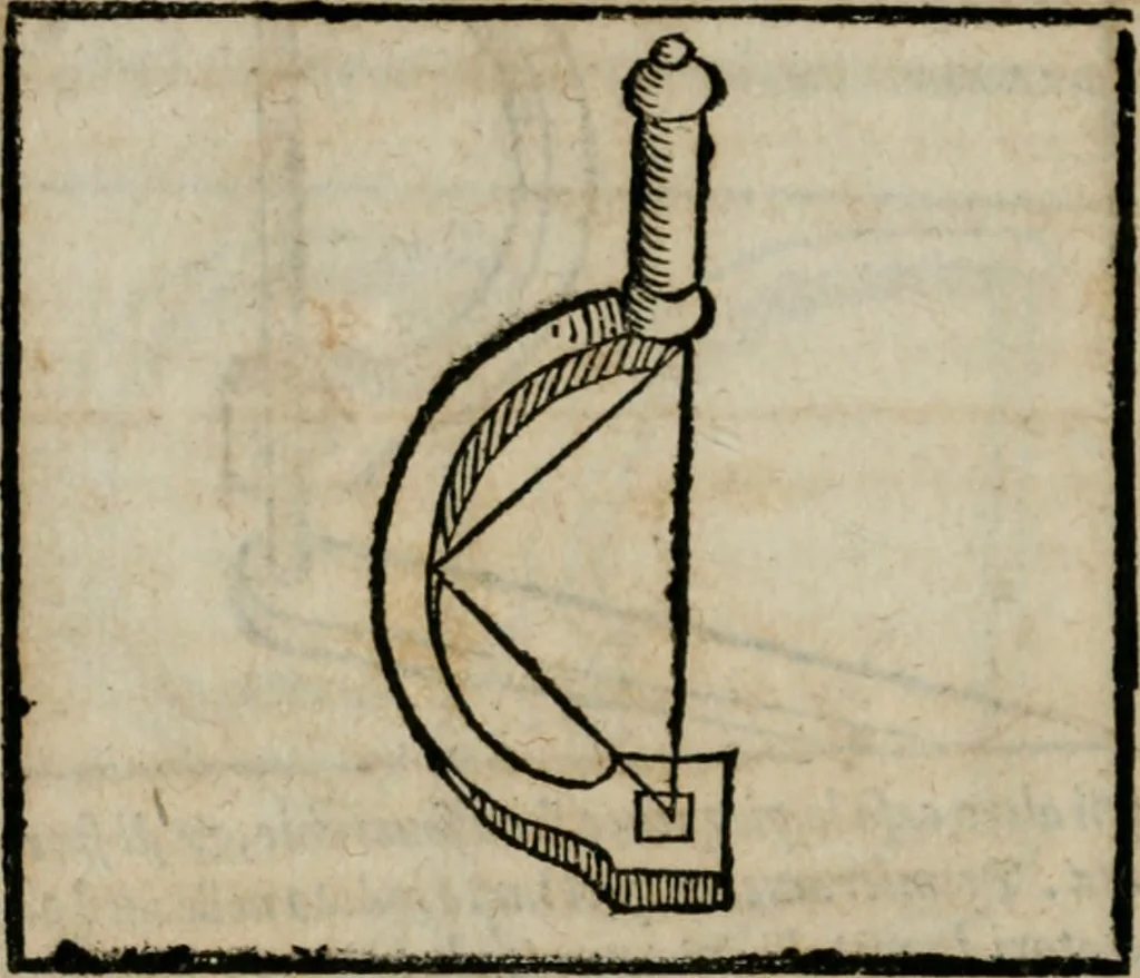 An illustration from Tre discorsi sopra il modo d'alzar acqve da' lvoghi bassi : per adacquar terreni : per leuar l'acque sorgenti & piouute dalle cãpagne, che non possono naturalmente dare loro il decorso : per mandare l'acqua da bere alle città, che n'hanno bisogno, & per altri simili vsi, 1567, leaf 83