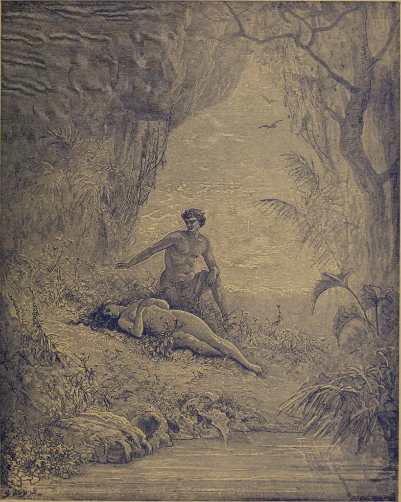 An illustration from The tree of knowledge; a startling scientific study of the original sin, and the sin of the angels, with a history of spiritism in all ages, 1894, leaf 160
