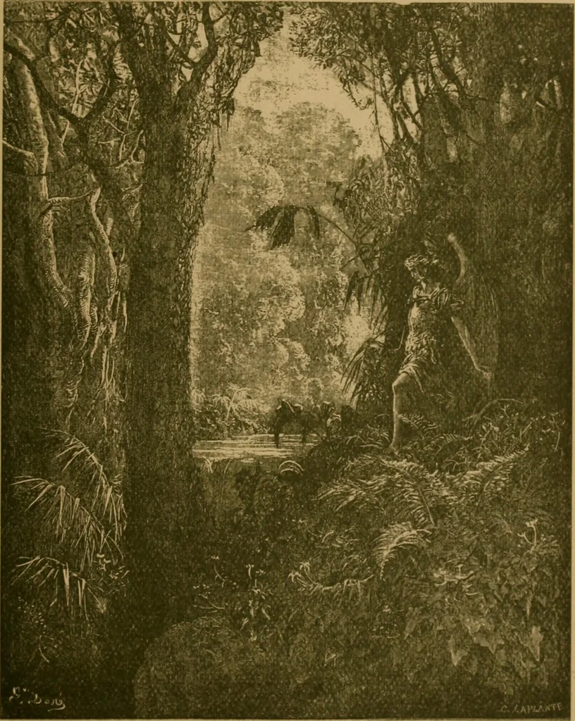 An illustration from The tree of knowledge; a startling scientific study of the original sin, and the sin of the angels, with a history of spiritism in all ages, 1894, leaf 190