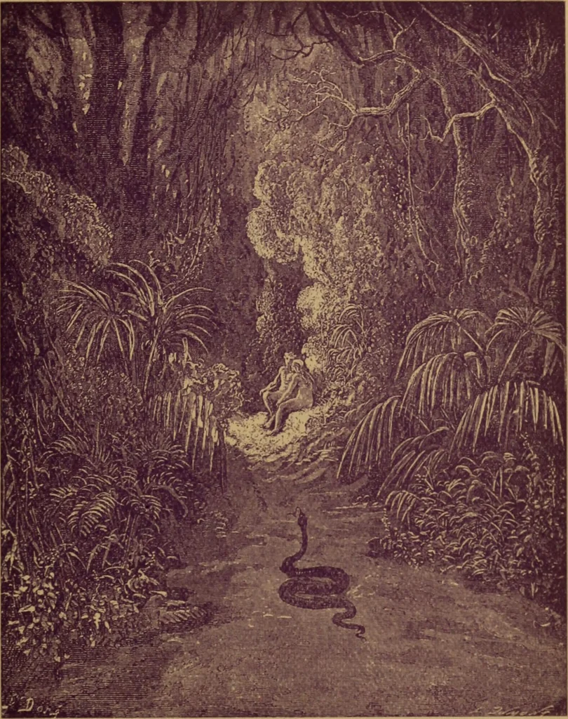 An illustration from The tree of knowledge; a startling scientific study of the original sin, and the sin of the angels, with a history of spiritism in all ages, 1894, leaf 216