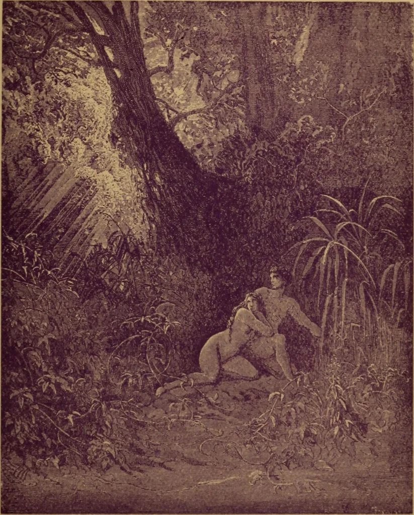 An illustration from The tree of knowledge; a startling scientific study of the original sin, and the sin of the angels, with a history of spiritism in all ages, 1894, leaf 238