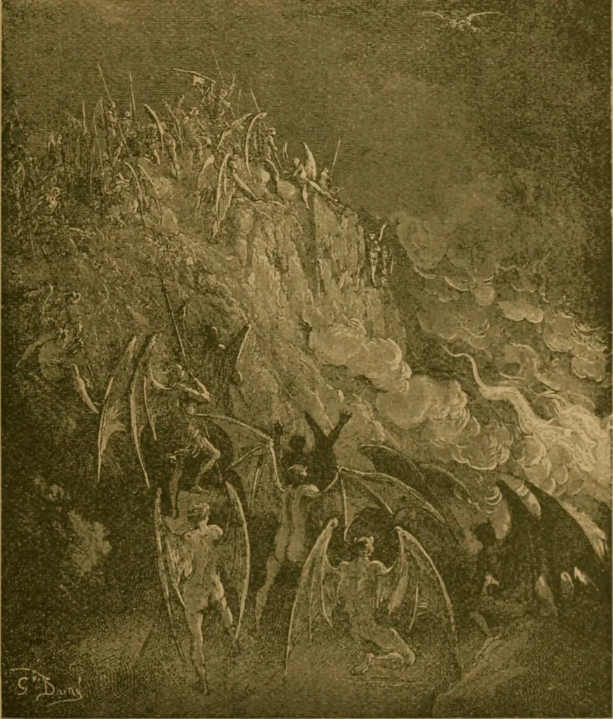 An illustration from The tree of knowledge; a startling scientific study of the original sin, and the sin of the angels, with a history of spiritism in all ages, 1894, leaf 28