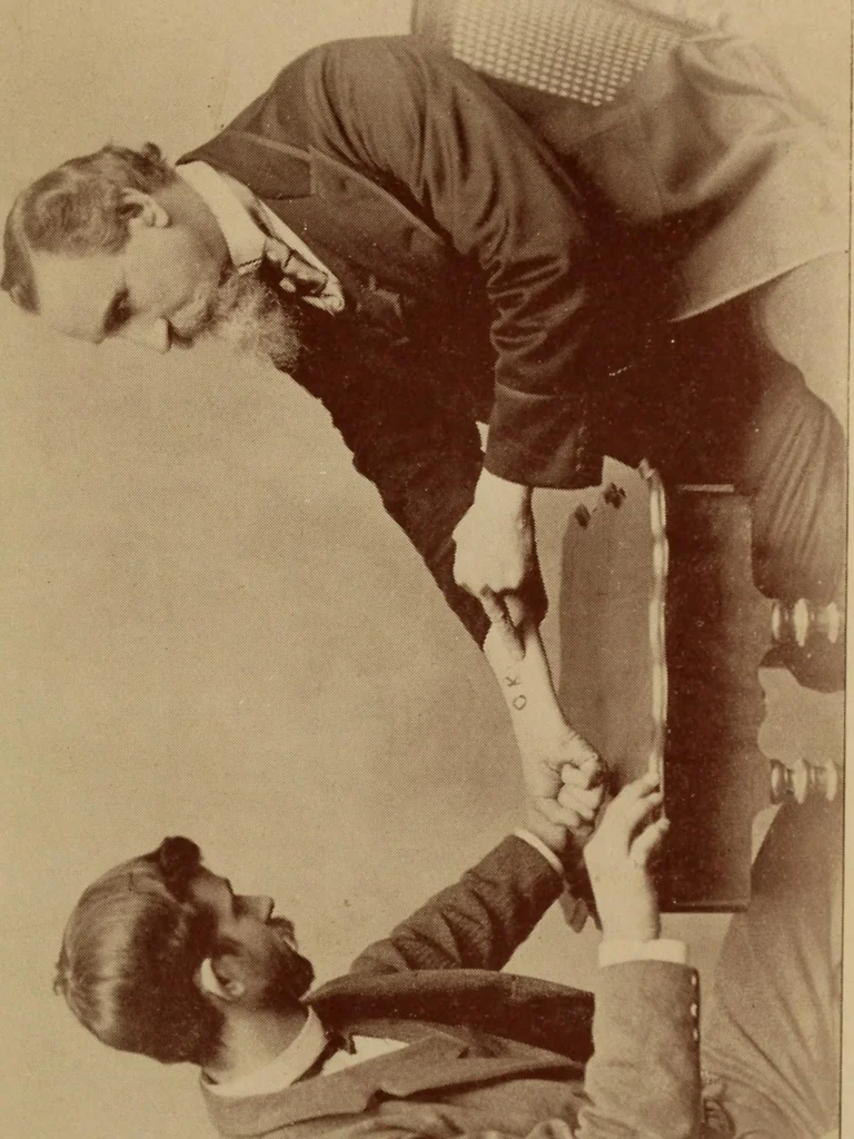 An illustration from The tree of knowledge; a startling scientific study of the original sin, and the sin of the angels, with a history of spiritism in all ages, 1894, leaf 68