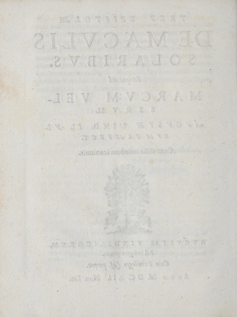 An illustration from Tres epistolae de macvlis solaribvs : scriptae ad Marcvm Velservm ... Cum obseruationum iconismis, 1612, leaf 4