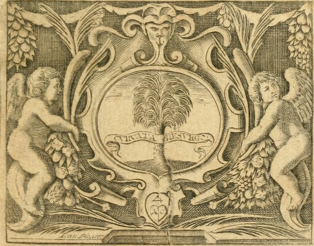 An illustration from Tresor de recherches et antiquitez gavloises et Françoises, reduites en ordre alphabetique : et enrichies de beaucoup d'origines, epitaphes, & autres choses rares & curieuses, comme aussi de beaucoup de mots de la langue thyoise ou theuthfranque, 1655, leaf 4