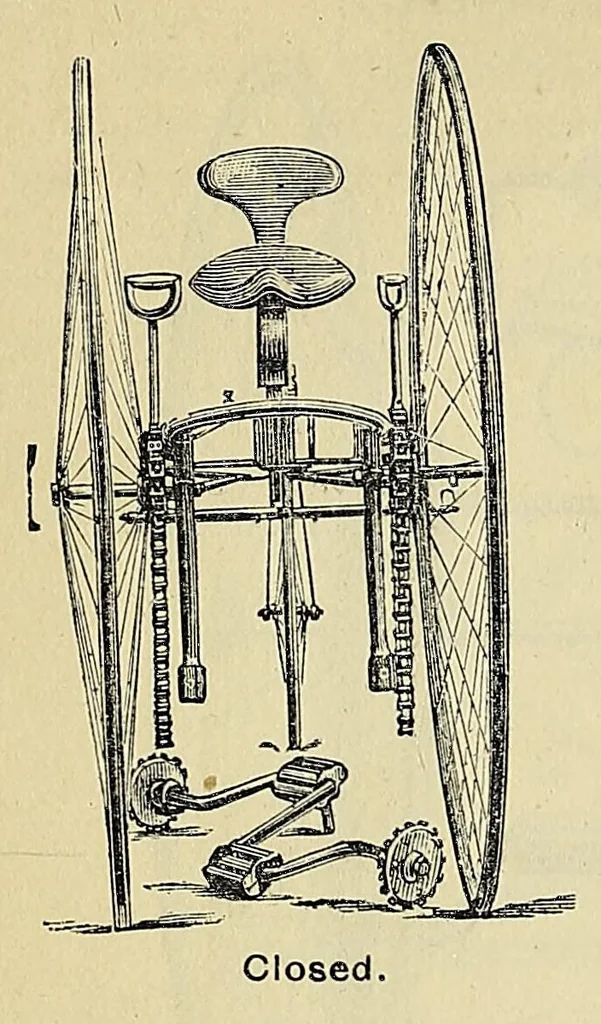 An illustration from The tricyclists' indispensable annual and handbook; a guide to the pastime, and complete cyclopaedia on the subject, 1883, leaf 164