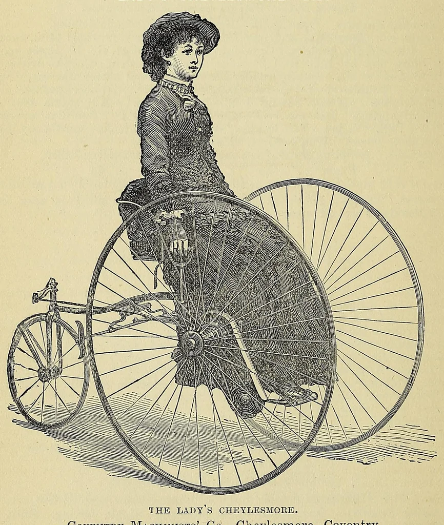 An illustration from The tricyclists' indispensable annual and handbook; a guide to the pastime, and complete cyclopaedia on the subject, 1883, leaf 216