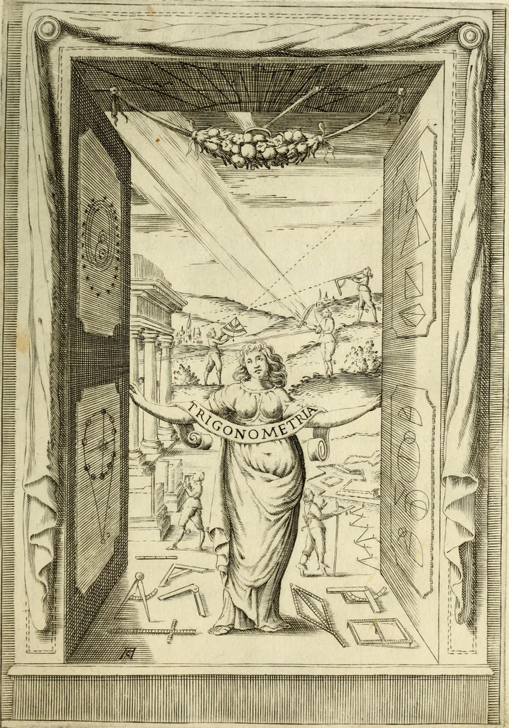 An illustration from Trigonometria Plana et Sphaerica, Linearis, and Logarithmica, 1643, leaf 4