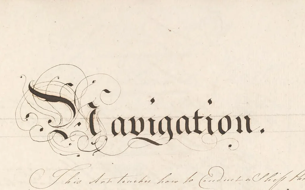 An illustration from [Trigonometry] ; [Navigation] ; [A journal by God's permission of the ship Panther from England toward Madeira, Capt. J[oh]n Bonline Commander], 1750, leaf 47