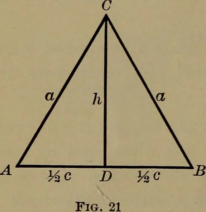An illustration from Trigonometry, surveying and navigation, 1903, leaf 21